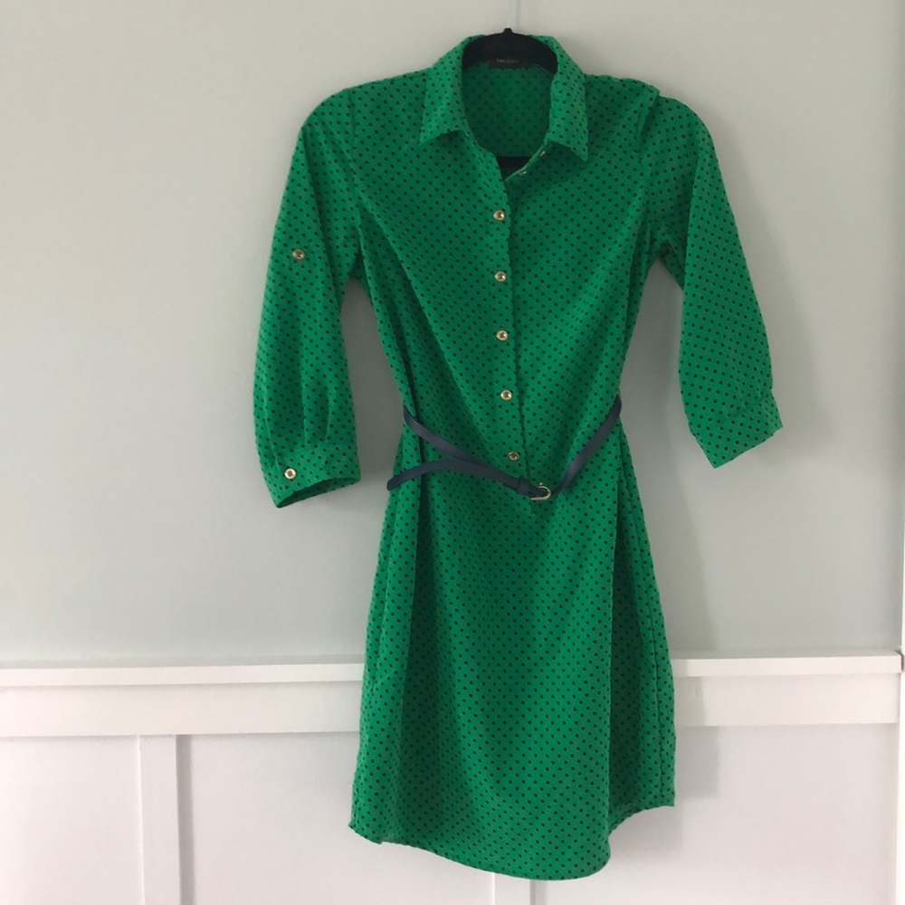 Limited shirt dress (XS) with blue belt